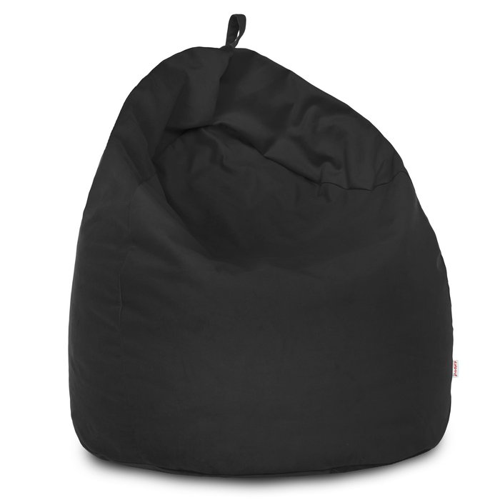 Noir Géant Pouf Poire XXL velours