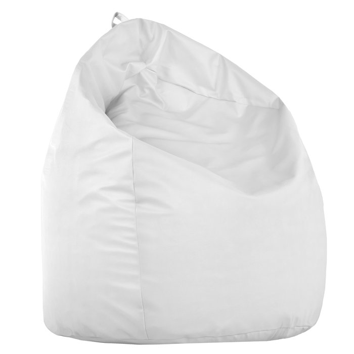 Blanc Pouf Poire XL simili-cuir