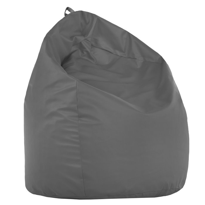 Gris Pouf Poire XL simili-cuir