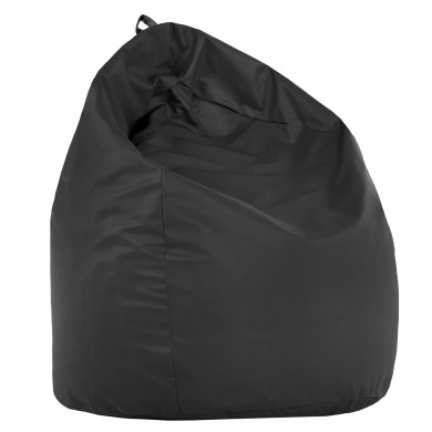 Noir Pouf Poire XL simili-cuir