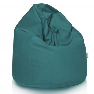 Bleu Pouf Poire XL velours