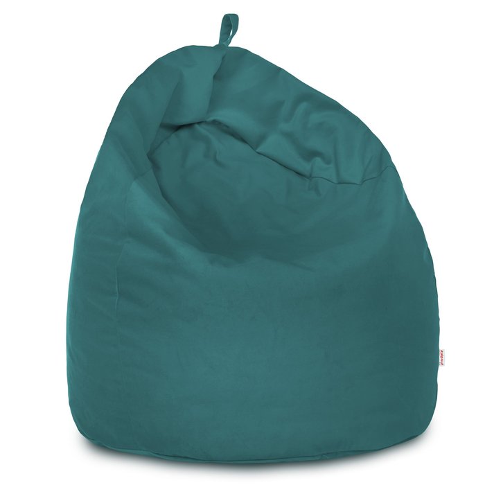 Bleu Géant Pouf Poire XXL velours