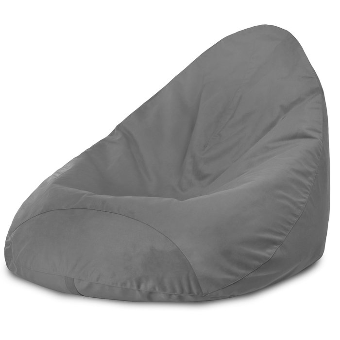 Acier Pouf Poire Drop XXL velours