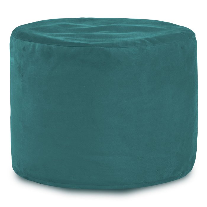 Bleu Pouf Cylindre velours