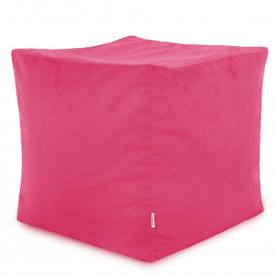 Rosa Sitzhocker Plüsch Cubo