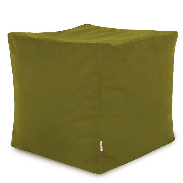 Vert Pouf Cube Intérieure velours