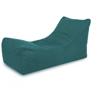 Lounge Sessel XXL Blau Plüsch