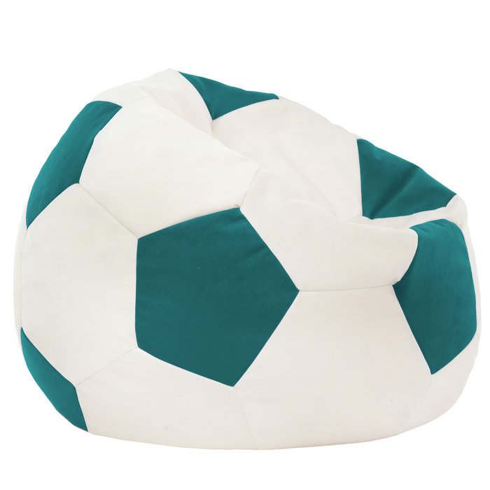 Bleu Pouf De Football velours