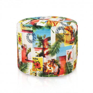 Cuba Pouf Cylindre Intérieure 