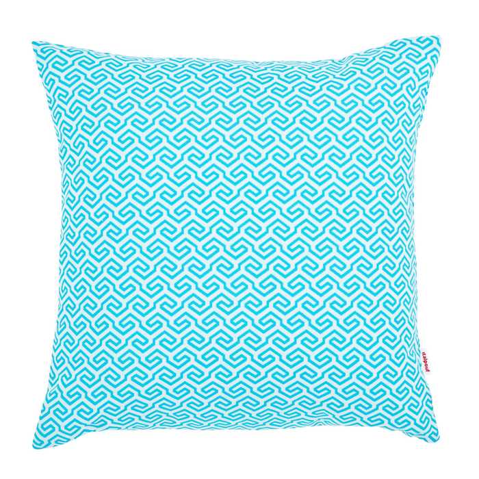 UV blanc et bleu Coussin Carré Extérieur 