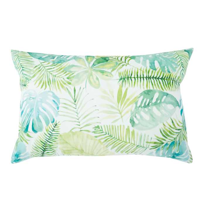 Feuilles de monstera peintes Coussin Rectangulaire Pour Salon 