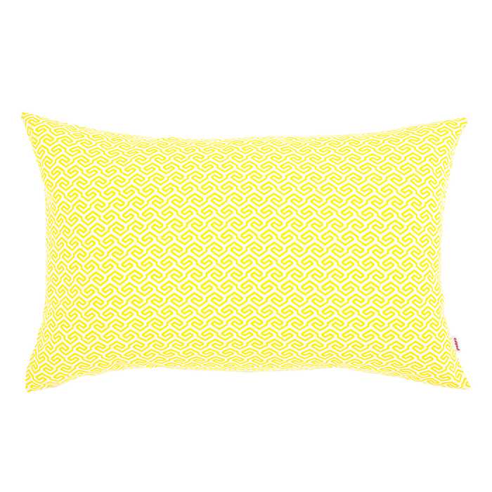 UV blanc et jaune Coussin Rectangulaire De Jardin 