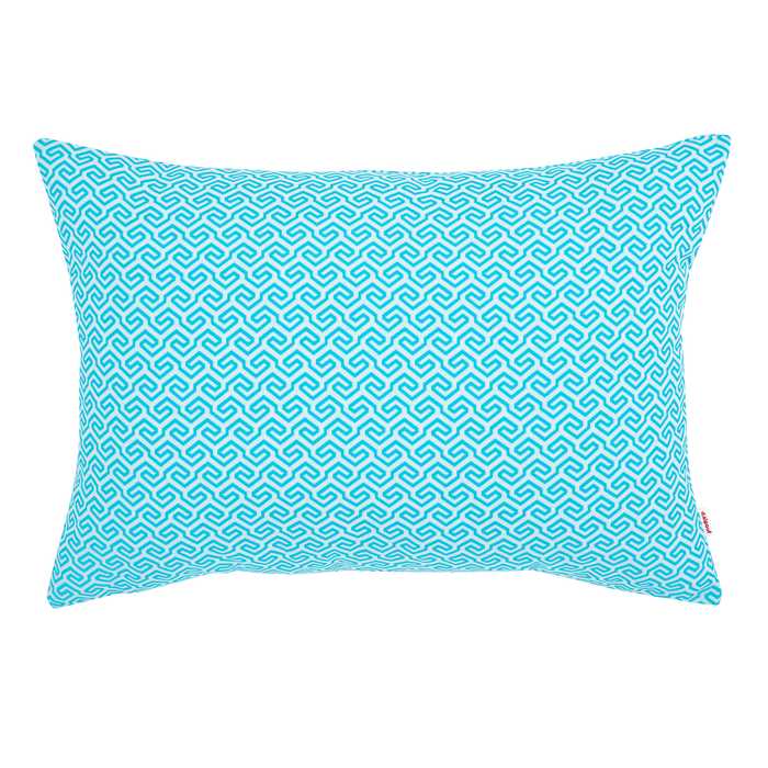 GARTENKISSEN WEISS-BLAU MUSTER MIT UV-FILTE