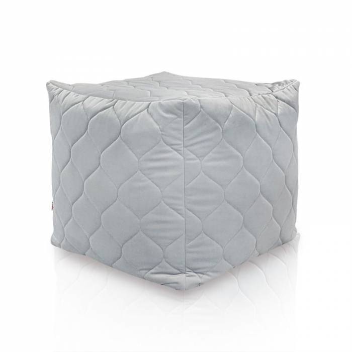 Glamour matelassé Pouf Cube 