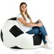 Noir Pouf De Football simili-cuir