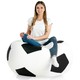 Noir Pouf De Football simili-cuir