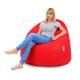 Rouge Géant Pouf Poire XXL simili-cuir