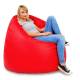 Rouge Géant Pouf Poire XXL simili-cuir