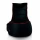 Gaming Sitzsack Sessel Kunstleder mit rotem Keder